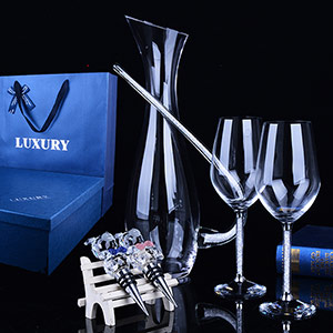Crystal wine glass gift box