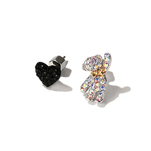 Love Bear Asymmetric Earrings
