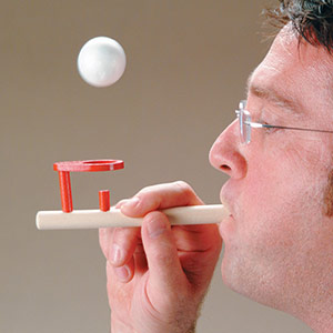 Wooden blowing ball suspension magic ball