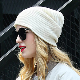 Women's thick wool hat
