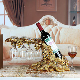 European style grapevine wine rack ornaments