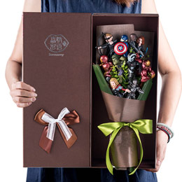 Marvel Q version cartoon bouquet