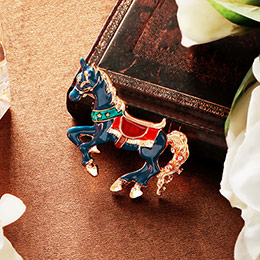 Cute carousel brooch