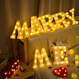 Love confession letter lamp