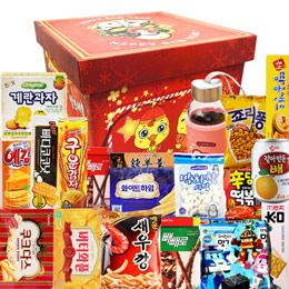 Güney Kore ithal değerli atıştırmalıklar hediye paketi