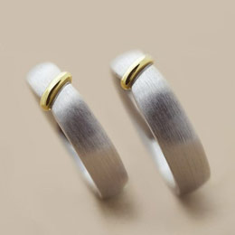 Platinum-plated silver hair ring