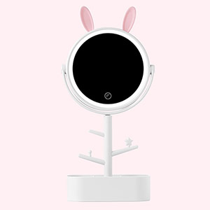 Cute Rabbit LED Makeup Mirror Table Lamp