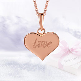 DIY Rose Gold Heart Necklace