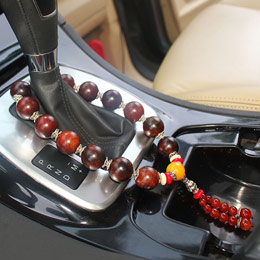 Ebony Car Buddhist Bead Pendant