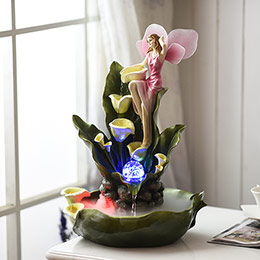 Angel water fountain high-end ornaments