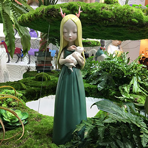 White Night Fairy Tale Holding Rabbit Girl