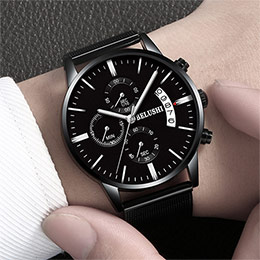 Men's waterproof simple quartz watch