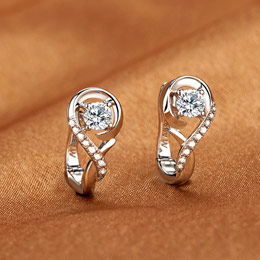 925 silver zircon earrings
