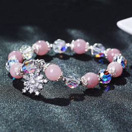 Frozen Rose Quartz Bracelet