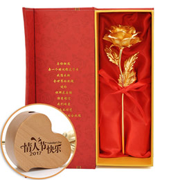 24K gold foil rose
