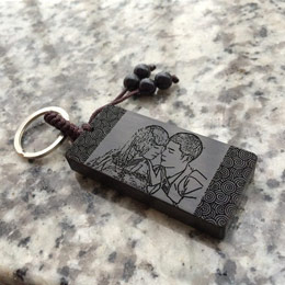 Ebony Photo Keychain