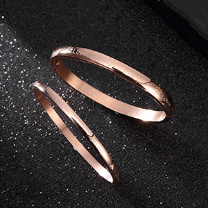 Korean titanium steel couple bracelet