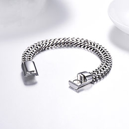 Double-layer titanium steel men's bracelet