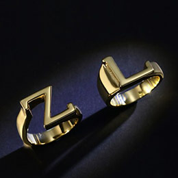 English letter personalized ring