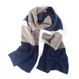 Simple dark blue grey scarf