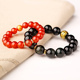 Consecrated Obsidian Agate Bracelet