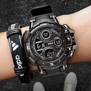 Korean style men's waterproof sports watch