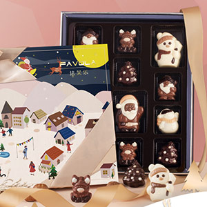 Christmas themed chocolate gift box