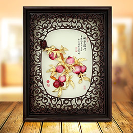 Peach and plum blossoms full door picture frame ornaments