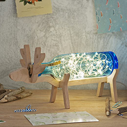 Nordic solid wood elk night light