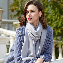Solid color wool all-match women's scarf