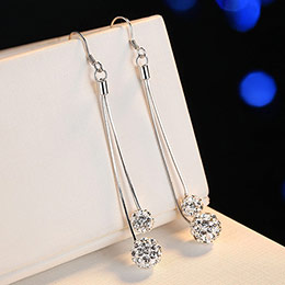 Cherry tassel long earrings