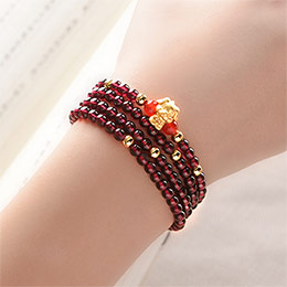 Natural garnet bracelet