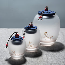 High-grade glass tea can