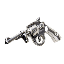 Trendy Silver Pistol Earrings