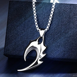 Men's Titanium Steel Wolf Tooth Necklace