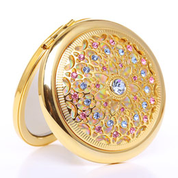 AGF Real Gold Electroplated Makeup Mirror