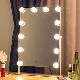 Desktop LED light makeup mirror