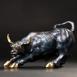 The Wall Street Bull Ornament is consecrated to bring wealth and fortune