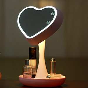 LED Love Makeup Mirror Table Lamp