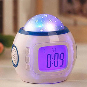 Starry sky projection alarm clock