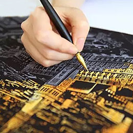 Korean city night scene scratch painting decompression tool