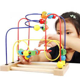 Wooden beading game hand-eye coordination