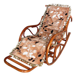 Natural solid wood elderly leisure rocking chair