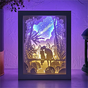 3D Light and Shadow Paper Sculpture Lamp