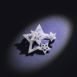 Korean style five-pointed star brooch