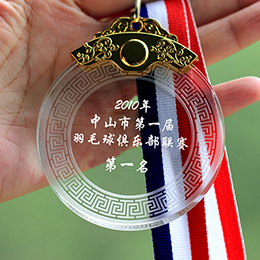 Crystal hanging medal customization