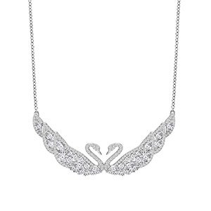 Swarovski Dubbele Zwaan Ketting