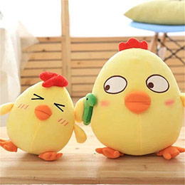 Cartoon little yellow chicken plush doll