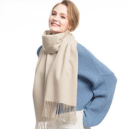 Women's solid wool scarf