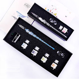 Artistic glass signature pen